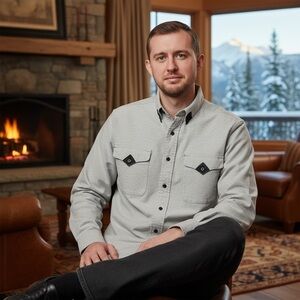 Brooks & Dunn Heavy Cotton Long Sleeve Western Shirt Size L